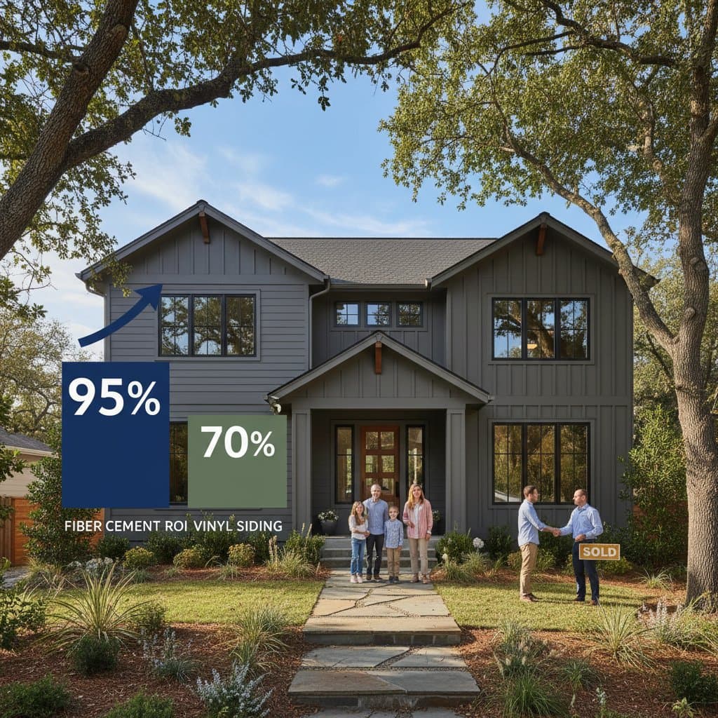 Featured image for Why Fiber Cement Hits 95% ROI vs Vinyl in 2026