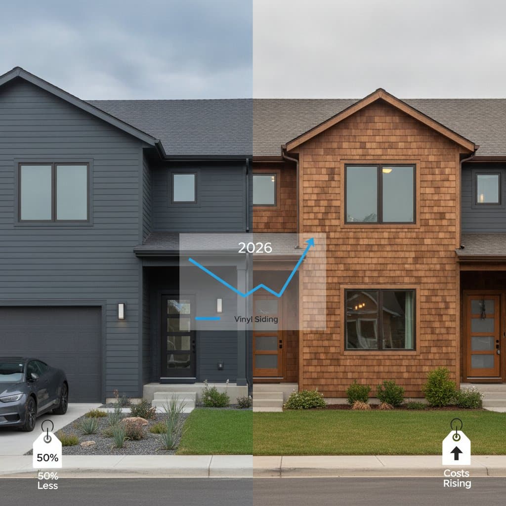 Featured image for Vinyl Siding Now 50% Cheaper Than Wood in 2026