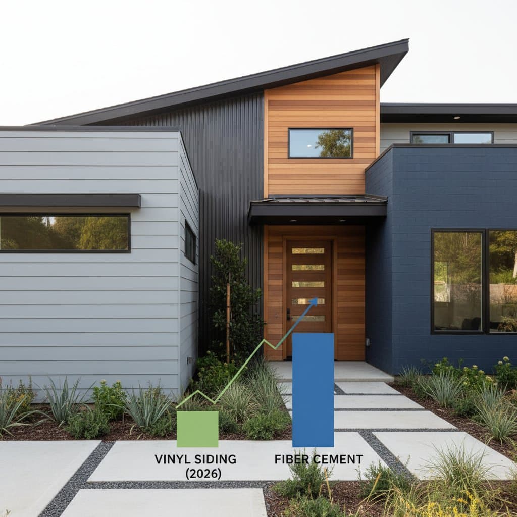 Featured image for 2026 Vinyl Siding Costs Drop Below Fiber Cement
